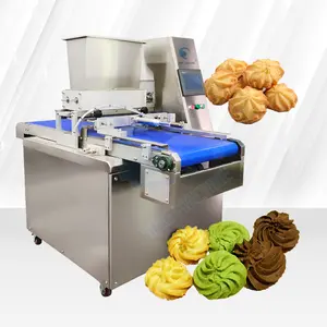 Small Size Puff Biscuit Form Three Color Electric Automatic Press Dough Cookie Make Machine