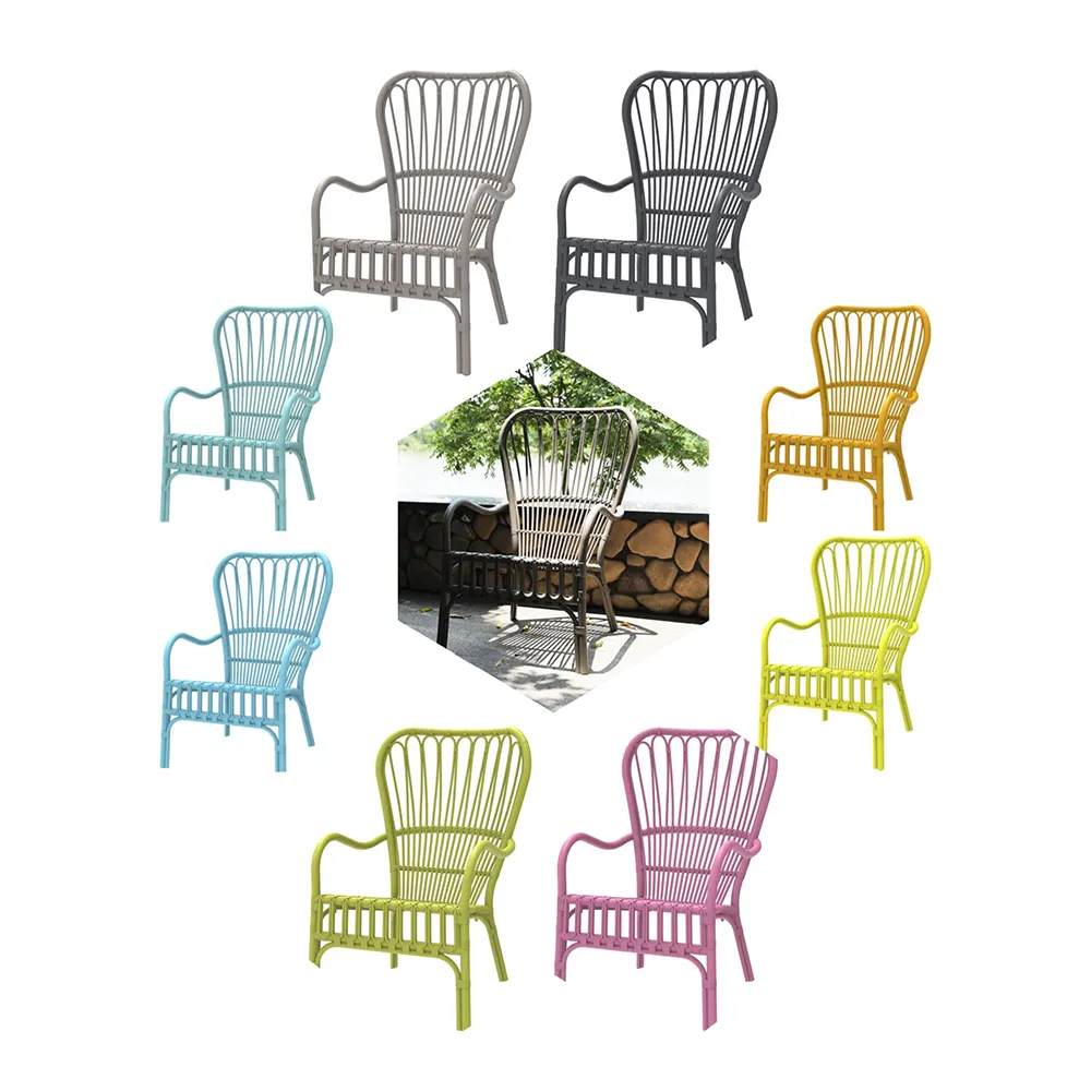 고품질 다채로운 현대 옥외 정원 작은 술집 다방 테이블과 의자