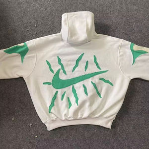 Sweat à capuche pour homme en velours 100% coton épais, style vintage oversize, sans cordon de serrage, sans cordon de réglage, long et matelassé pour l'hiver - Product Image 2