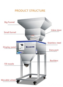 Nouvelle machine de pesage de précision grande capacité (100-2500g) pour céréales, sucre, café et épices avec grande trémie - Prix compétitif - Product Image 5
