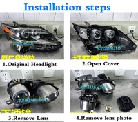 Support de montage de phare de voiture CQL pour la conversion de lentilles de projecteur LED pour Lexus ES 2015-2017 sans AFS
