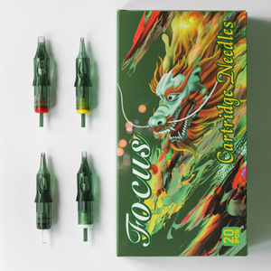 Cartouches d'aiguilles de tatouage Green Dragon Focus Premium, cartouches à grande rangée, encres colorées, pigments DAni Gold-Luxury Voltage - Product Image 2