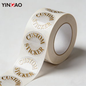 Adesivi <span class=keywords><strong>Personalizzati</strong></span> Rotondi con Logo in Lamina d'Oro e UV Spot, Etichette Adesive Personalizzate in Rotoli per Packaging e Scatole - Product Image 4