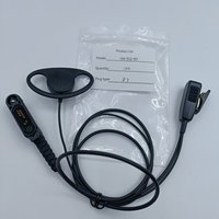Headset Earphone D-Ring Radio Dua Arah Berkabel Handsfree PTT Speaker IPX-4 Tahan Air Kabel Diperkuat Motorola MXP600 R7 ION APX