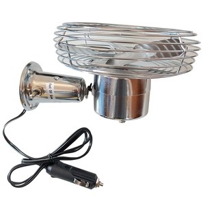 พัดลมระบายความร้อนในรถยนต์คุณภาพสูง ขนาด 8 นิ้ว ผลิตจากโลหะโครเมียม ใช้พอร์ต USB สายยาว 40 นิ้ว แรงดันไฟฟ้า DC12V สำหรับรถยนต์ รถบรรทุก รถยก  ปรับความเร็วได้ 2 ระดับ - Product Image 3