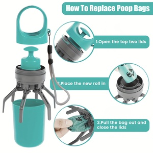 Recogedor de excrementos de mascotas transfronterizo portátil con pinza de seis garras para paseos al aire libre, con bolsa pequeña para basura, anti-suciedad - Product Image 4