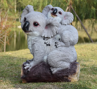 Statue de jardin en résine mignonne de la famille Koala, statues de jardin grandeur nature en résine, animal en résine, koala qui s'agrippant à un arbre