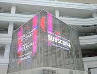 Écran LED transparent extérieur 1000x500mm IP65 étanche P3.91 haute luminosité garantie 3 ans CMS multilingue mural