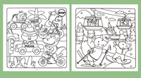 Livre de coloriage confortable avec des animaux de la forêt mignons et des scènes saisonnières, cahier d'activités artistiques pour les tout-petits et les enfants d'âge préscolaire, livre de peinture pour l'éveil artistique