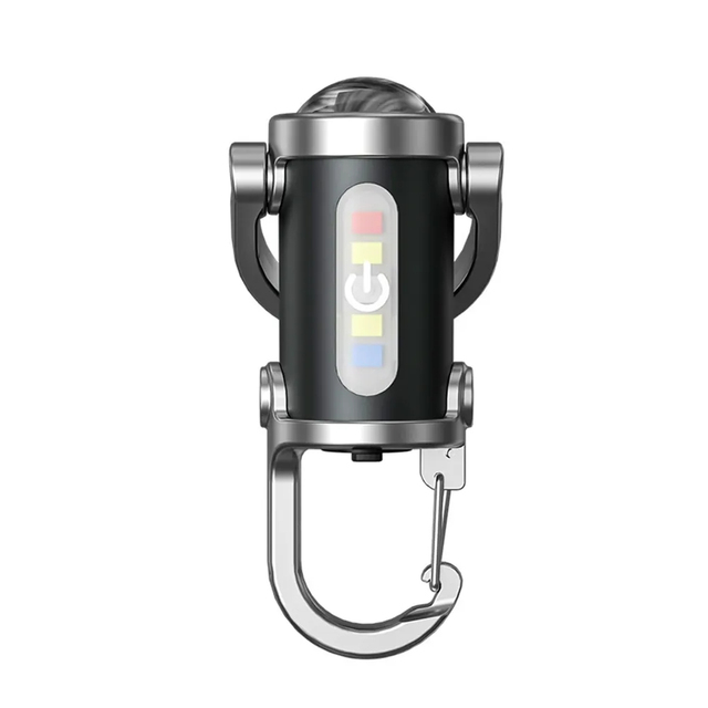Small Keychain Flashlight Portable Side Light 300 Lumens EDC Flashlight Pocket Rechargeable Keychain Flashlight