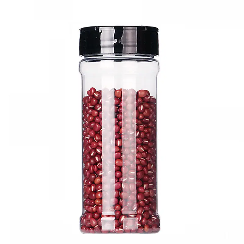 New Cheap 250Ml 8 Oz Food Grade PET Pepper Packing Shaker Plastic Spice Jars Spice Herbs Powders Seasoning Shaker Jar With Flip
