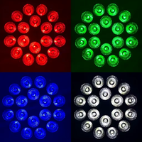 Mini projecteur LED plat 18x10W RGBWA UV 4-en-1 5-en-1 6-en-1 DMX512 pour éclairage de scène, mariage, événement, église