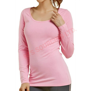 Haut à manches longues et col rond écologique pour femmes Soft Touch Feel Confortable Durable pour les acheteurs soucieux de l'environnement pour l'été - Product Image 4
