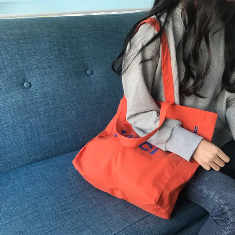 Benutzer definierte Druck Logo wieder verwendbare Mode natürliche Tasche Baumwolle Canvas Tasche