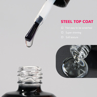 BD Steel Top Coat Personnalisé Sans HEMA Super Brillant Top & Base Coat Gel Diamant Trempé 1KG Haute Brillance Sans Résidu Sans TPO Gel de Finition pour Ongles