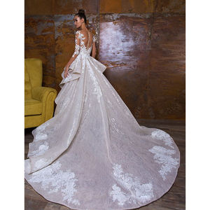 <span class=keywords><strong>Robe</strong></span> <span class=keywords><strong>de</strong></span> <span class=keywords><strong>mariée</strong></span> sirène en dentelle avec traîne détachable, tenue <span class=keywords><strong>de</strong></span> mariage <span class=keywords><strong>de</strong></span> style occidental - Product Image 2