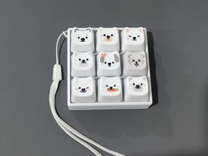 Capuchons de touches PBT personnalisés à sublimation thermique avec motif chien mignon, détachables et remplaçables, pour testeur de commutateurs de clavier mécanique et porte-clés - Product Image 6