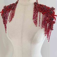 Applique de corsage 3D en strass de haute qualité, technique à coudre à dos plat pour sacs, vêtements, chaussures - Tissu, dentelle, verre scintillants