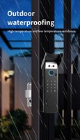 Serrure de porte intelligente V8 étanche Tuya TTlock à double cylindre, serrure à empreinte digitale intelligente pour portail, portes extérieures, appartement