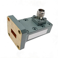 Adaptateurs coaxiaux à guide d'ondes, terminaux orthogonaux de précision, convertisseur coaxial à guide d'ondes en cuivre personnalisable de haute qualité HXT-84WCAN