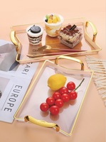 Ensemble de 3 assiettes à dessert en cristal acrylique pour fruits séchés en plastique servant une assiette à bonbons créative transparente pour la maison