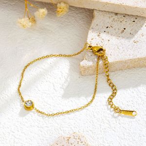 Thép Không Gỉ Vòng Đeo Tay Phụ Nữ Sang Trọng Vàng 18K Bán Buôn Đồ Trang Sức Thời Trang Rhinestone Vòng Đeo Tay - Product Image 2