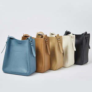 Sac seau personnalisé haut de gamme au design moderne, sac à main en cuir pour femme, sac à bandoulière rétro tendance - Product Image 1