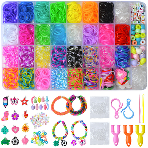 1600-Piece DIY Handmade Gift Rubber Bands Loom Kit 36-Color Bracelet Making Kit for Girls Jewelry Making <b>Toy</b> - Product Image 5
