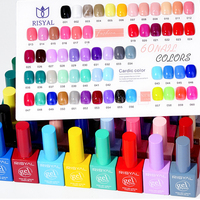60 Couleurs de Vernis à Ongles Gel UV Facilement Dissolvables 15ml – Fournitures Professionnelles de Salon de Beauté – Haute Qualité, Non Toxique, Végétalien, Écologique, Longue Durée