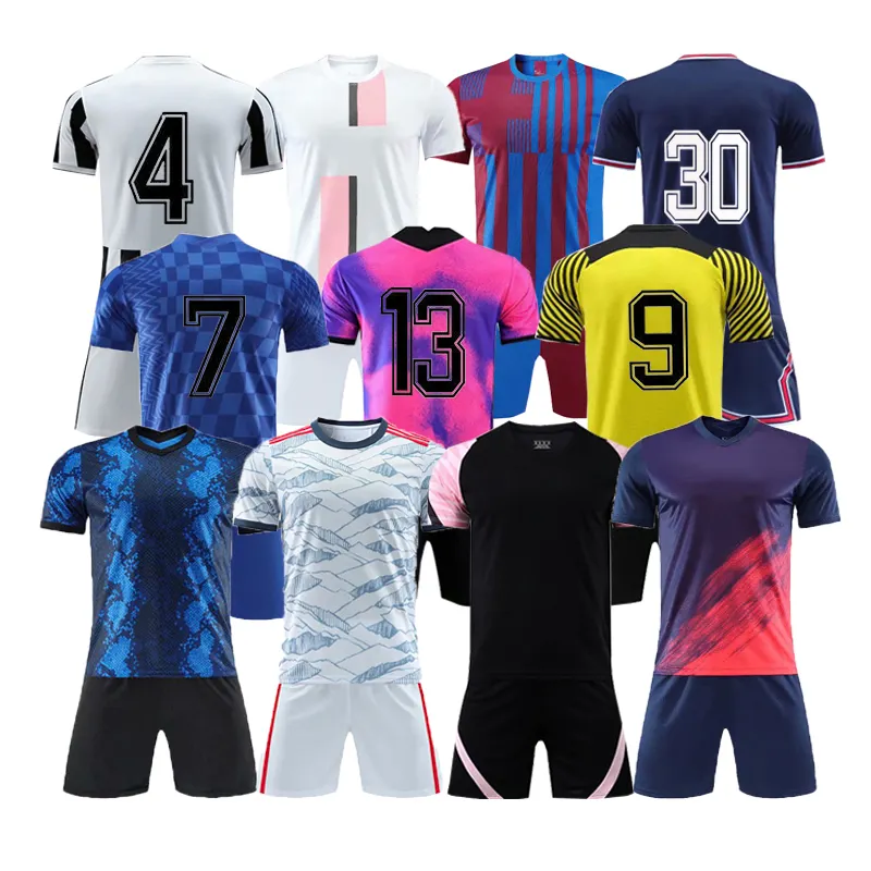2022 Benutzer definierte Logo-Nummer Jugend fußball Trikot Uniform Frankreich UK Club Team Fußball trikot