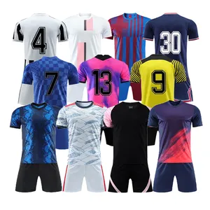 2022โลโก้ที่กำหนดเองจำนวนเยาวชนเสื้อฟุตบอลเครื่องแบบฝรั่งเศสสหราชอาณาจักรคลับทีมเสื้อฟุตบอล
