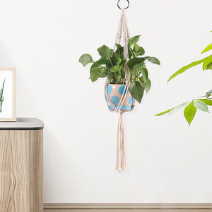 Haute qualité coton corde macramé plante cintres porte-<span class=keywords><strong>Pot</strong></span> <span class=keywords><strong>de</strong></span> <span class=keywords><strong>fleur</strong></span> bricolage Boho décor intérieur - Product Image 2