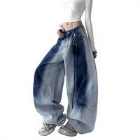Shorts amples unisexes en jean délavé style Y2K gothique imprimé jazz dance rétro américain pour femme