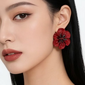 ต่างหูรูปดอกไม้ อะคริลิคเรซิ่น ลูไซต์ โบฮีเมีย เครื่องประดับสำหรับงานปาร์ตี้ของผู้หญิง - Product Image 2