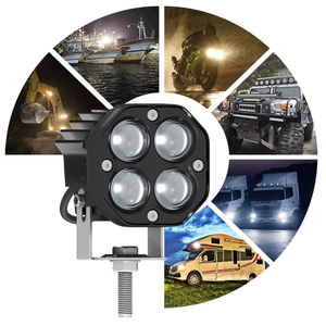 Faro auxiliar LED de 12V 40W de doble color, tipo pod, de 3 pulgadas para motocicleta, SUV, ATV, camión - Product Image 4