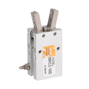 Cilindro de aire de cuerpo de aluminio, cilindro de dedo <span class=keywords><strong>paralelo</strong></span> Mini neumático, serie MHC 2, cilindro de acción simple/doble, <span class=keywords><strong>precio</strong></span> bajo - Product Image 3