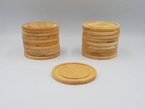Bamboo coaster Wooden Tea Bar Decoration Coaster for <b>Cup</b> Leaf New Modern Rattan Coasters - Product Image 4