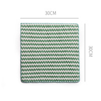 GG66 30*30cm Wellenförmiges Gestreiftes Geschirrtuch Bequemes Küchentuch Saugfähiger Lappen Verdicktes Reinigungstuch Fusselfreies Handtuch