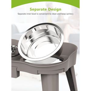 Comederos Elevados para Perros, Ajustables, Plegables, Antiderrames, Estación de Alimentación de Plástico y Acero Inoxidable, Diseño Moderno - Product Image 5