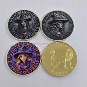 Monedas de Plata de Hierro Plateado con Diseño de Bruja Internacional, Monedas Metálicas 2D, Moneda de Desafío para Coleccionistas, Venta al Por Mayor - Product Image 2