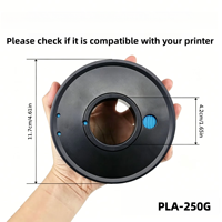 Filamen PLA Matte 250G untuk Printer 3D Kecepatan Tinggi 1.75mm, Kompatibel dengan Bambu Lab/Creality/Anycubic/Elegoo, Harga Pabrik