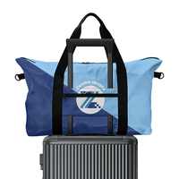 Sac de voyage et sac de sport unisexe en polyester pliable léger de grande capacité avec motif de fleurs d'hibiscus Aloha