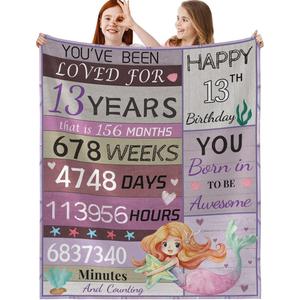 Assorted Print Birthday Floral Flannel <b>Blanket</b> Throw <b>Blanket</b> Nap <b>Blanket</b> Cozy Warm <b>Super</b> <b>Soft</b> for Winter Warmth Custom Print - Product Image 1