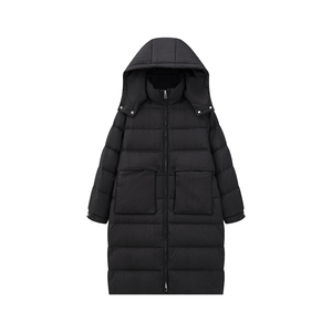 Piumino impermeabile invernale da donna piumino con cappuccio lungo Casual lavorata a maglia in piumino d'anatra vendita calda - Product Image 3