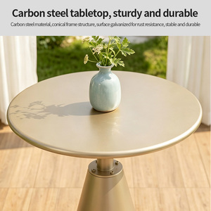 Meubles de jardin pour hôtel de luxe moderne, fabrication directe, ensemble table et chaises en aluminium portable - Product Image 2