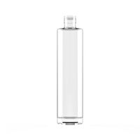 Botella de Agua de Vidrio Transparente Personalizada al por Mayor de 500ml 750ml con Hombro Plano y Cuello Corto con Tapa de Rosca