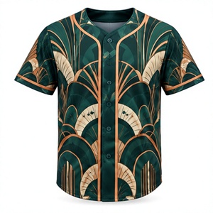 Maillot de baseball sublimé à boutons pour hommes et femmes, respirant, léger, uniforme d'équipe, vente en gros, impression intégrale pour le match - Product Image 1