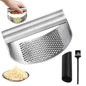 <strong>Garlic</strong> <strong>Press</strong> Rocker Stainless Steel <strong>Garlic</strong> Presser, Upgrade Heavy Duty Mincer Crusher, Portable Manual <strong>Press</strong> Tool - Product Image 1