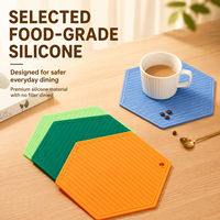 Sous-plat de cuisine en silicone durable, résistant à la chaleur, anti-brûlure, antidérapant, moderne, pour bols et tasses