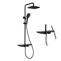 YUSON YS34293 Colonne de Douche Murale Mitigeur de Baignoire 3 Sorties avec Tablette